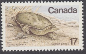 Canada #813 Endangered Wildlife - Spiny Soft-Shelled Turtle -MNH