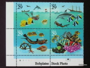 BOBPLATES #2863-6 Sea Wonders Plate Block VF MNH CV=$3.25~See Details for #s/Pos