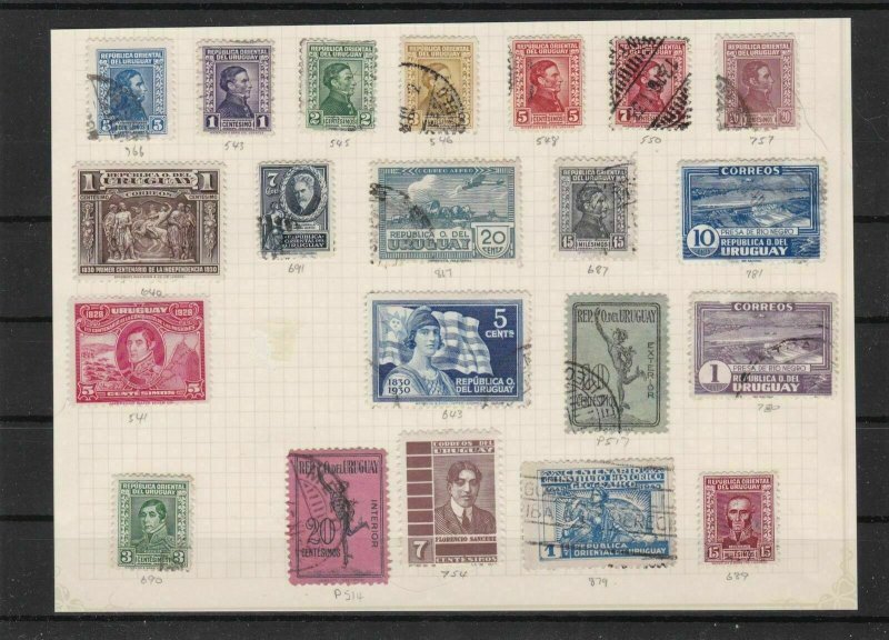 uruguay early stamps  ref 7334