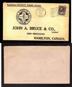 Canada Covers #2487b- 3c Admiral-York Cnty-Aurora,Ont-Feb 9 1923-