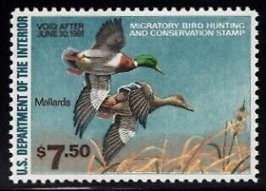 US RW-47 Federal Duck Stamp Mint NH OG Face $7.50 FREE SHIPPING