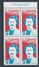 Canada #515 UR Plate Block Louis Riel 6