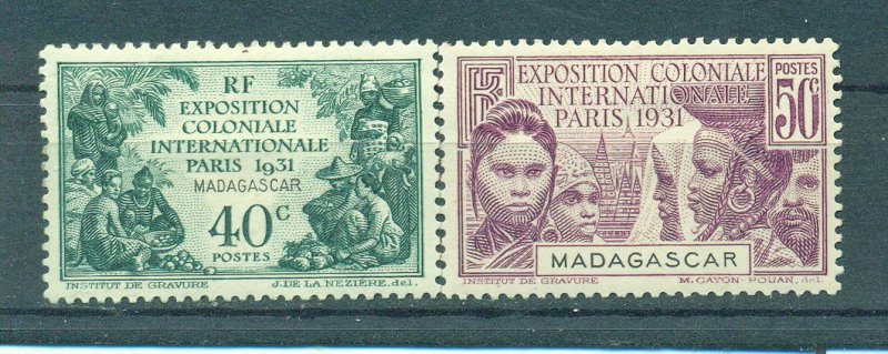 Madagascar sc# 169-172 mh cat value $7.60