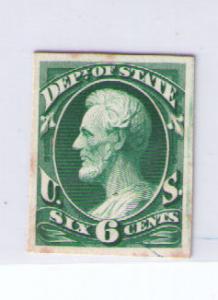 6 Cent State Dept. Proof on Card