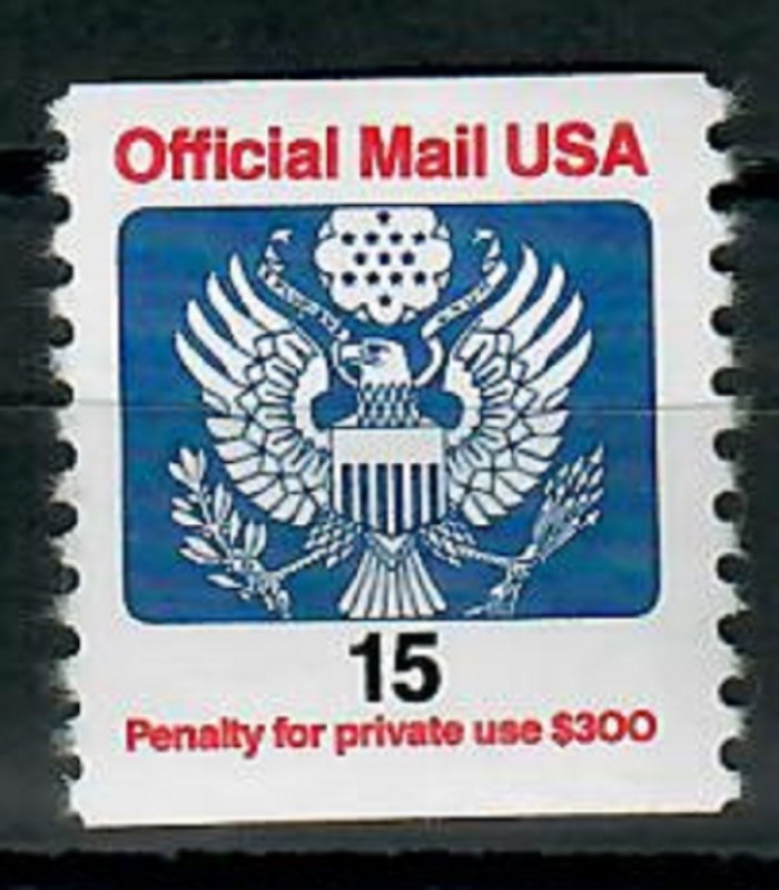 O138A 15c Official Mail MNH coil single