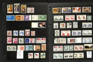 United States Stamp Collection 10 Stock Pages, Mint NH