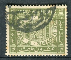 EGYPT; 1926 early OFFICIAL issue fine used 20m. value