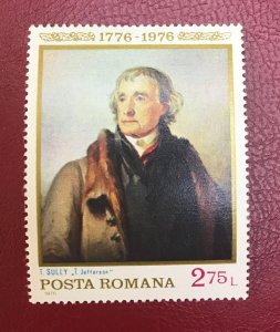 1976 Romania Sc 2607 MNH 2.75L Jefferson by Thomas Sully Cv.80 Lot 3954