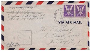 United States A.P.O.'s 3c Win the War (2) 1944 U.S. Army Postal Service, A.P....