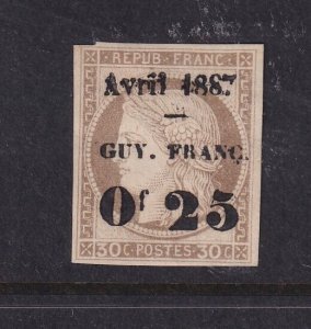 French Guiana, Scott 7 (Yvert 5), MNG (no gum)