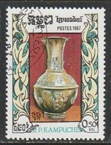 1987 Cambodia - Sc 785 - used VF - 1 single - Silverware