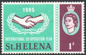 St. Helena Sc#182 1965 Co-operation Year Mint