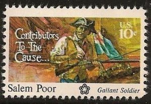 US 1560 Gallant Soldier Salem Poor 10c single MNH 1975