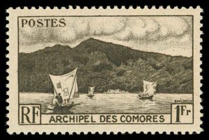 COMORO ISLANDS Sc 32 VF/MNH - 1950 1fr Anjouan Bay