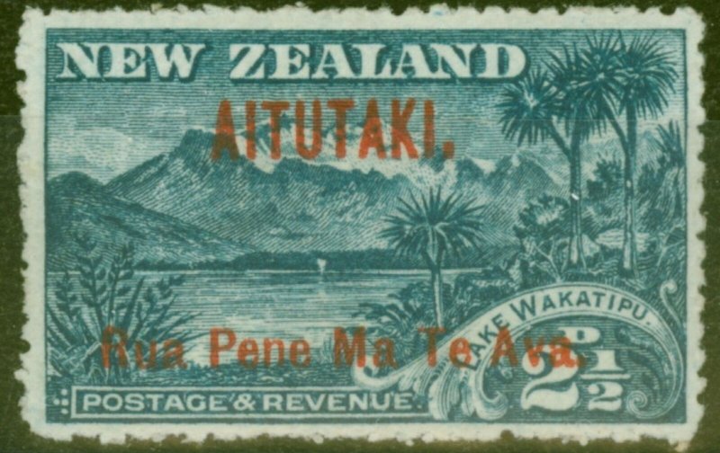 Aitutaki 1911 2 1/2d Dp Blue SG3 Fine Mtd Mint