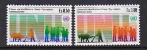 United Nations Geneva  #131-132  MNH  1985  U.N. university Tokyo