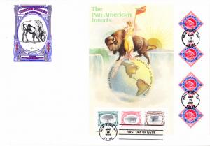 U.S. The Pan-American Inverts Sheet on Large Envelope. FDC