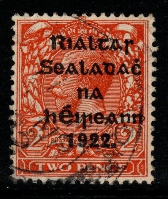 IRELAND SG13 1922 2d ORANGE DIE II USED