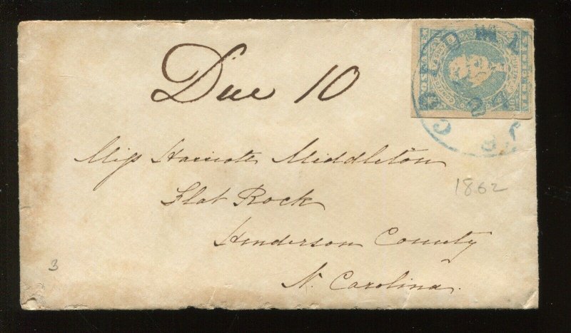 Confederate States 2e on Ladies Cover Columbia SC to Flat Rock NC BZ1663