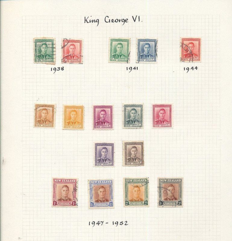 NEW ZEALAND QV/QE M&U Collection on Pages (Apx 150 Items) TK903