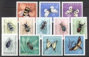 Poland 1961 Insects (SG 1269/80)um