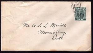 Canada # U49 Used VF Morrisburg Ont roller cancel  to City