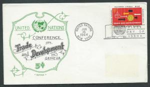 United Nations Scott 129 Artopages FDC Trade and Development