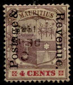 Mauritius #118 Arms Overprint Used CV$0.35 - Has pencil mark