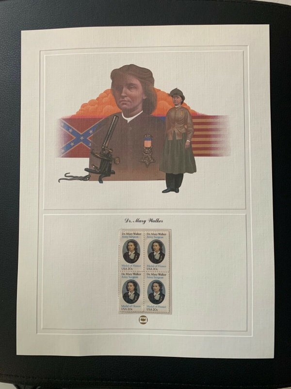 SCOTT 2013 - Dr. Mary Walker  - USPS COMMEMORATIVE STAMP PANEL 