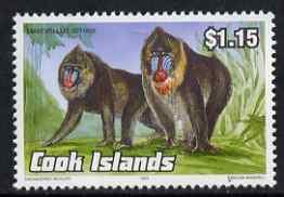 COOK ISLANDS - 1990 - Endangered, Mandrill - Perf 1v - Mint Never Hinged