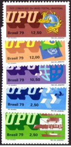 BRAZIL 1627-31 MNH BIN $1.00 UPU