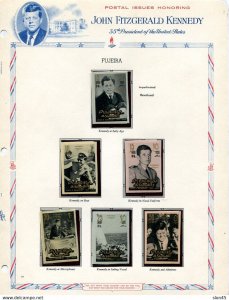 Fujeira 1965 Kennedy on Album pages in mounts Pef+imperf full sets MNH 13850