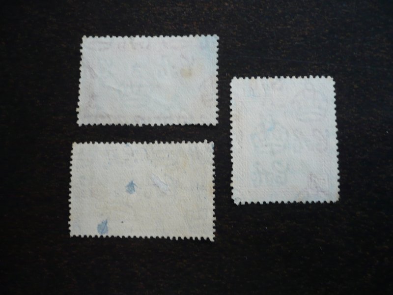 Stamps - Fiji - Scott# 121,124,135 - Used Part Set of 3 Stamps