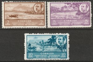 Spanish Guinea 1949 Sc 305-7 MNH**