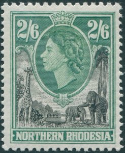 Northern Rhodesia 1953 2s 6d black & green SG71 unused