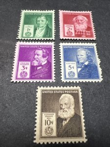 Scott # 889 - 893-MNH-1940-American Inventors-US