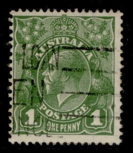 AUSTRALIA GV SG86, 1d sage-green, FINE USED.