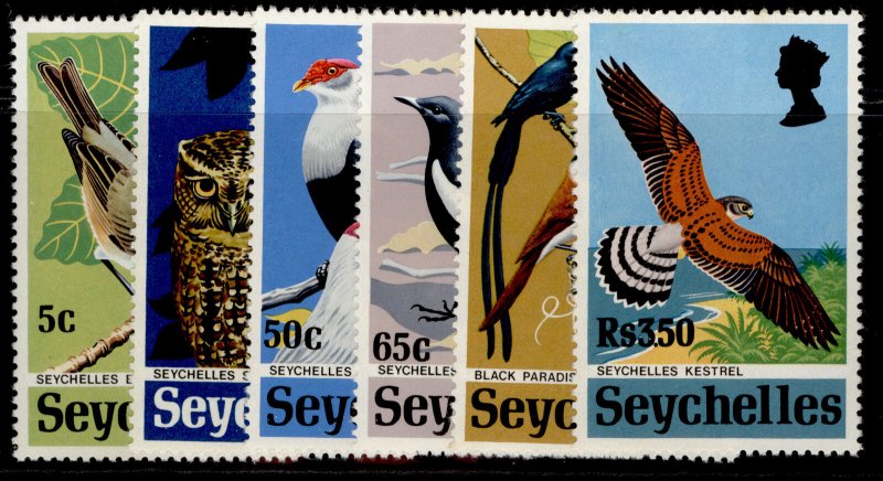 SEYCHELLES QEII SG308-316, 1972 rare seychelles birds set, NH MINT. Cat £17.