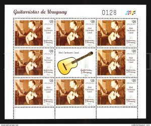 Music guitar classic Abel Carlevaro 2018 new issue Uruguay MNH full sheet