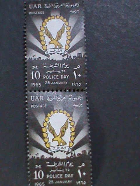 ​UNITED ARAB REPUBLIC- 1965 POLICE DAY-MNH PAIR- VF WE SHIP TO WORLD WIDE.