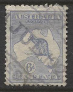 Australia - Scott 48 - Kangaroo -1915 - FU - Wmk 10 - Die II - 6d Stamp1