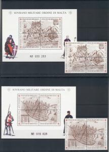 Knights Military Navigation Maps Sovereign Order of Malta MNH stamps set 