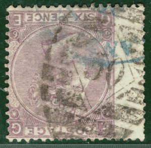 GB QV Stamp SG.97wi 6d Lilac Plate 6 (GE) *WATERMARK INVERTED* Used c£250+ RED62