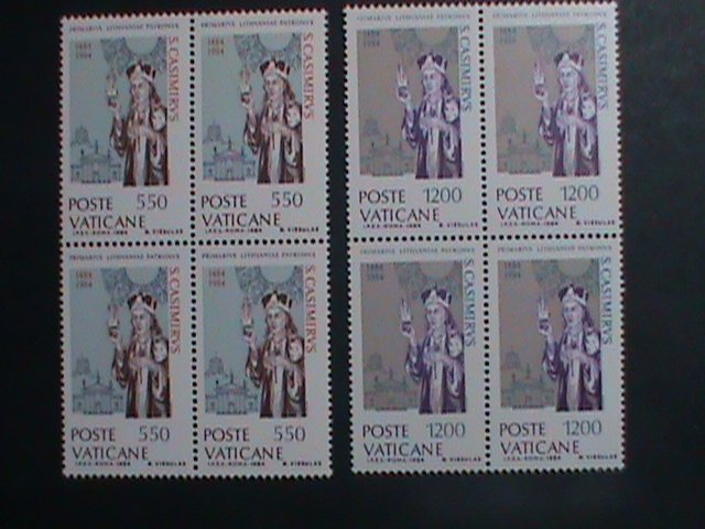 ​VATICAN 1984 SC#731-2 ST. CASIMIR OF LITHUANIA -MNH-BLOCK- SHIP TO WORLD WIDE