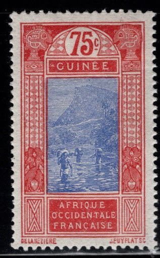 FRENCH GUINEA Scott  91 MH* stamp typical centering