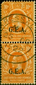 Tanganyika 1922 10c Orange SG73 Very Fine Used Pair (Variants Available)-Vari...