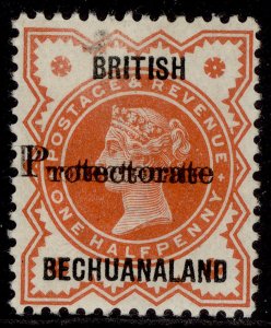 BECHUANALAND PROTECTORATE QV SG40a, ½d PROTECTORATE DOUBLE, VLH MINT. Cat £350.