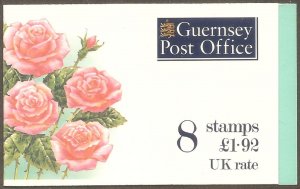 GUERNSEY Sc# 489b MNH FVF Booklet Complete Flowers