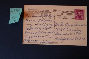 US 1036 on PC (cover) Wash. DC to Sacramento CA (#2842)