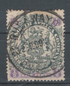 Rhodesia 1896 Coat of Arms 1/2p Scott # 26 Used SON